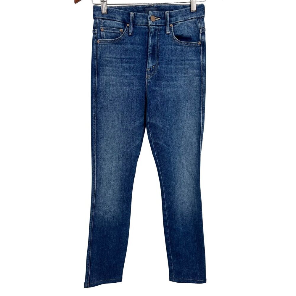 Mother Double Looker Hover Denim Womens High-Rise Slim Fit Jean Size 25 Blue EUC
